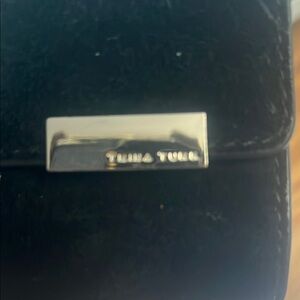 Tina Turk Black Clutch with Silver Accent